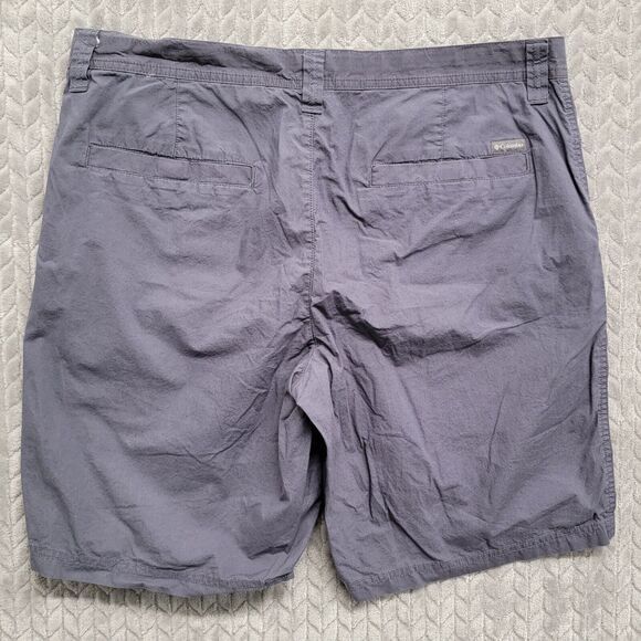 Columbia Sportswear Washed Out Shorts Men's Size 36 Blue Flat Front Chino - Picture 6 of 8